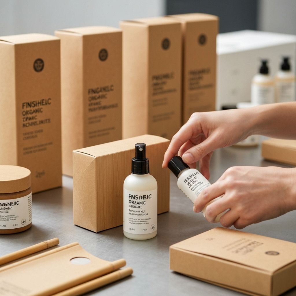 Finished products being carefully packaged
